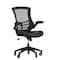 Flash Furniture Black Leather Mid-Back Task Chair - Roller Wheels BL-X-5M-LEA-RLB-GG - alternate 4